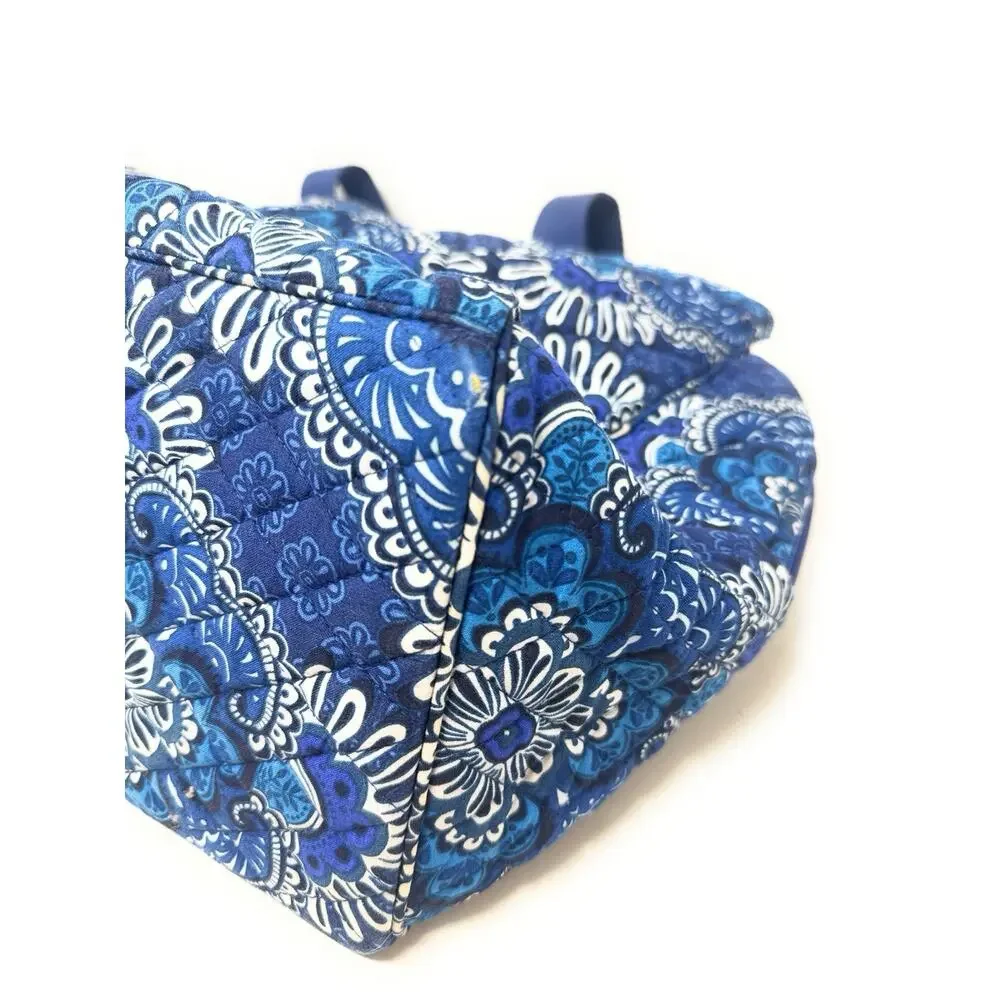 Vera Bradley Blue Maritime Medallion Dual Compartment Travel Laptop Carry-On Bag